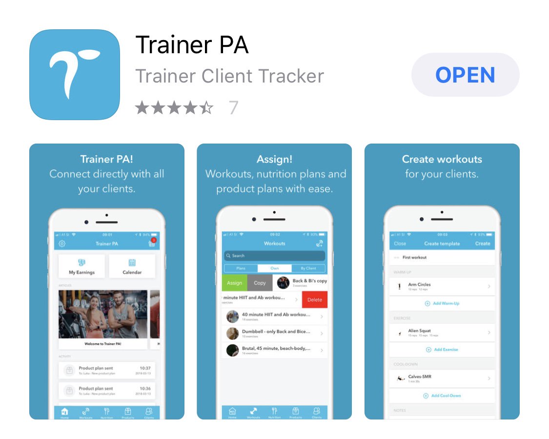 trainer_pa_uk's tweet photo. We’re constantly looking into ways we can help personal trainers. Follow the link in our Bio.... Download Now and Leave us a review 👍🏽
#trainerpa #app #download #review #personaltrainer #personaltraining #pt #fitness #fitnessapp #workout #clienttracker #ios #android #ptgoals https://t.co/y1LwqzBIuW
