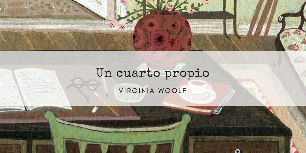 #Recomiendoleer Un gran clásico del feminismo, esencial en nuestra biblioteca. Woolf nos lleva por un viaje de reflexiones sobre la mujer y la literatura para acabar introduciéndonos en temas más profundos. La ilustración es de <a href="/rhstadtlander/">Becca Stadtlander</a> para la editorial @SigueLumen