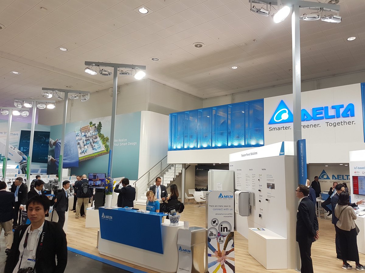 DeltaEMEA's tweet photo. Good morning Hannover! The first day of @hannover_messe just started and we would like to welcome you in hall 11 at our stand A57. Experience Delta’s High-Caliber Solutions for #SmartManufacturing &amp; #energyefficiency #DeltaEMEA #HM18
https://t.co/URkLXVLD2J https://t.co/3zbjh5LmD3