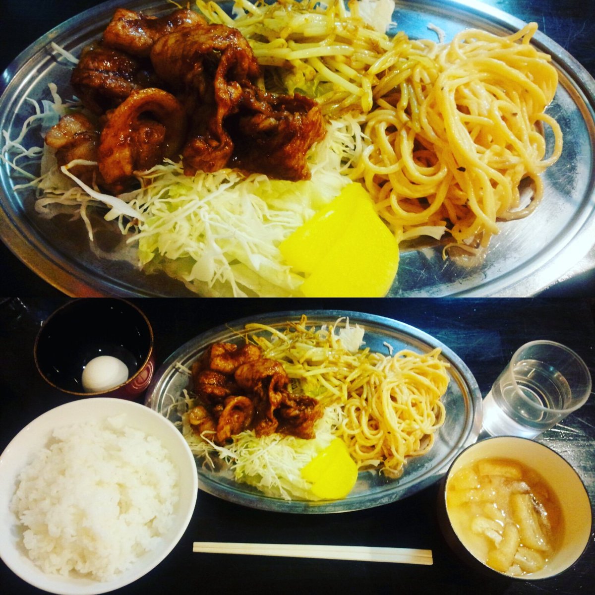 Noguchi Katsuhiro V Twitter 定食酒場食堂 2円ランチ 豚焼肉 パスタ サラダ 生たまご ごはん みそ汁 かなりボリュームあります 美味しくて最高です 今週は サービス満載 東京 新宿 四谷 曙橋 2円ランチ グルメ 定食酒場食堂 定食 酒場 食堂