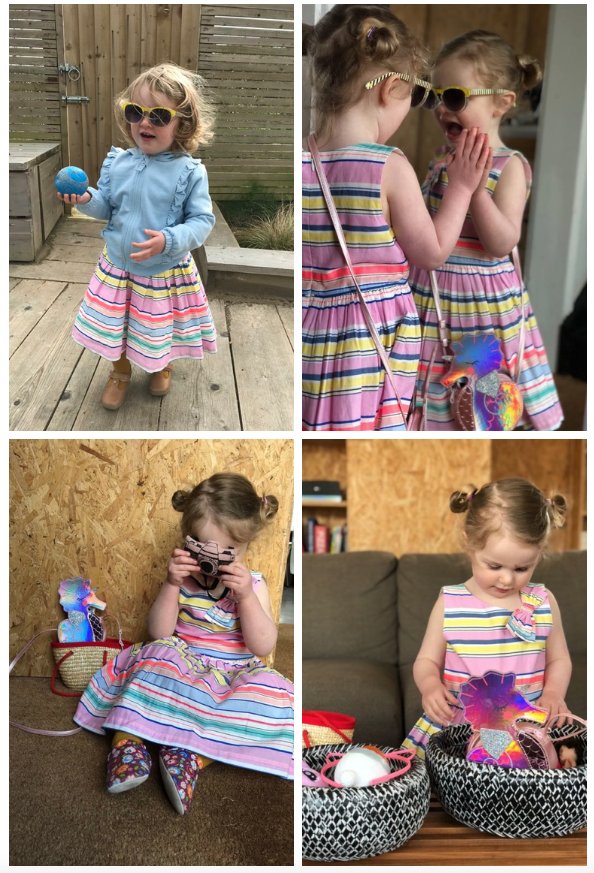 🌈See Violet in her rainbow stripe <a href="/marksandspencer/">M&S</a> kids dress over on the blog (ad) where you can hear all about our stylish Easter Staycation in Camber Sands bit.ly/2qUNiG6