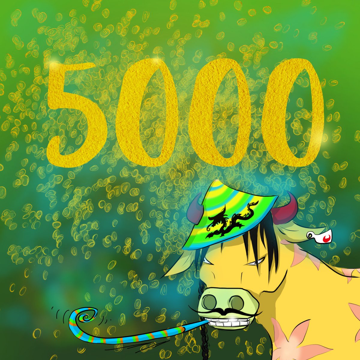 CryptoCashCow1's tweet photo. 🎊🎉🎊Incredible, we are extremely happy that our project is so popular. Over 5000 Twitter followers !!! We are happy about everyone who is here !!! Thank you thank you thank you ALL #ToTheMoon #CryptoCashCow 🎊🎉🎊 https://t.co/HQo1n89W5h
