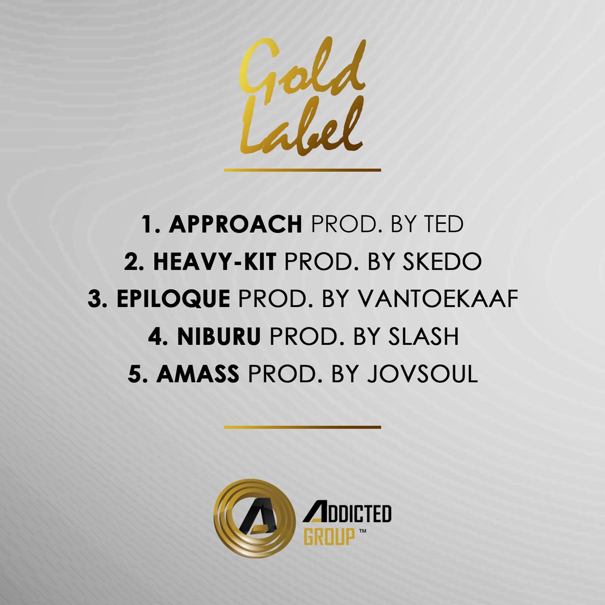 AddictedgroupSA's tweet photo. Hi everyone... Thank you so much for supporting our Brand #AddictedGroup #GoldLabelEP available @ https://t.co/7ImguBrrH0 https://t.co/V1J9ijwOXF