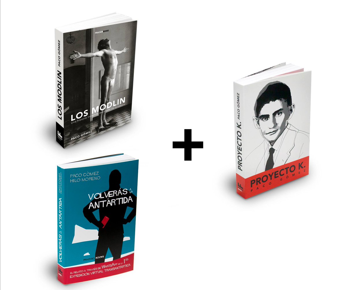 #DiaDelLibro
Para celebrarlo, la editorial #FRACASOBOOKS regalará (sólo hoy) el libro 'PROYECTO K.' a los que compren ‘<a href="/LOSMODLIN/">LOS MODLIN</a>' o 'VOLVERÁS A LA ANTÁRTIDA' a través de su web: fracasobooks.com