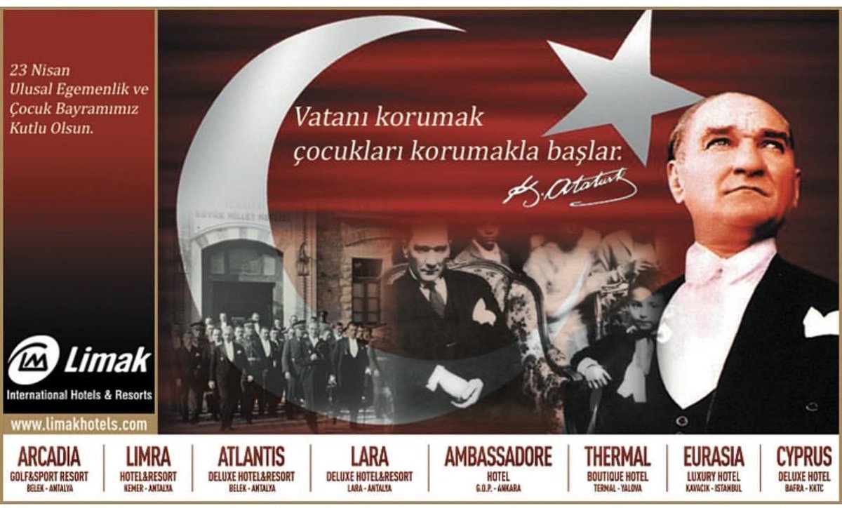 limakeurasia's tweet photo. 23 Nisan Ulusal Egemenlik ve Çocuk Bayramı kutlu olsun. Happy April 23 National Sovereignty and Children's day! #23Nisan #23Nisançocukbayramı #çocukbayramı #Uluönderataürk #atatürk #childirensday #23nisankutlama #23nisankutlaması https://t.co/7e661bOCmB