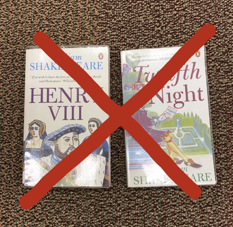 silvercitylibs's tweet photo. It's #ShakespearesBirthday and we always see an increase in people borrowing his work as a result. 
Because of this we are unable to accept reservations for any of his plays today.
You could say it's a No Holds Bard kind of day! https://t.co/lrZtQzEjle