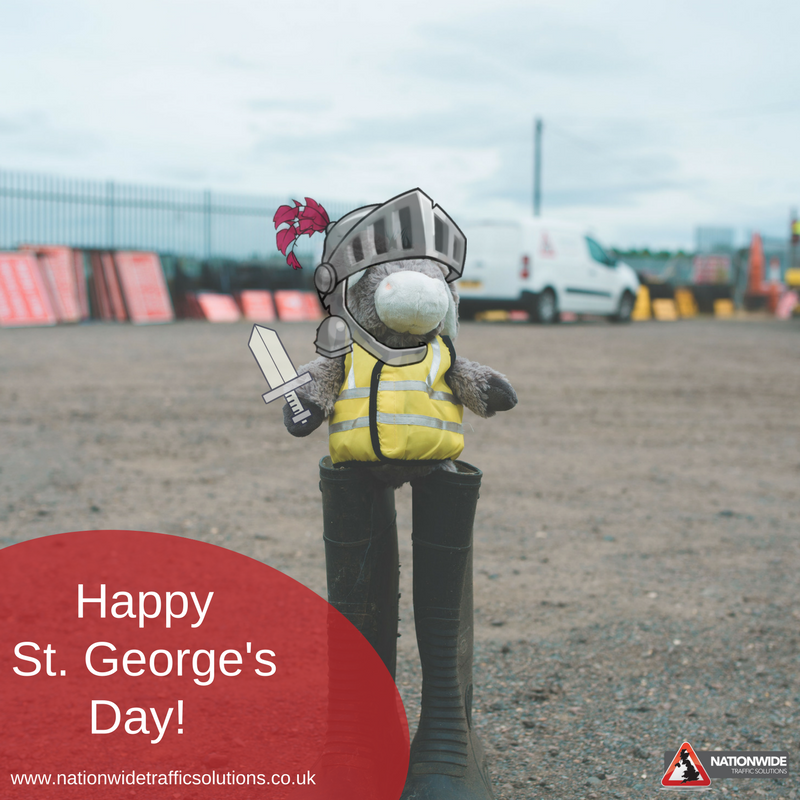 NtsLtdUK's tweet photo. Kevin is on a crusade of his own to deliver professional traffic management across the UK this #StGeorgesDay! #TeamNTS https://t.co/B22L3rSeMn
