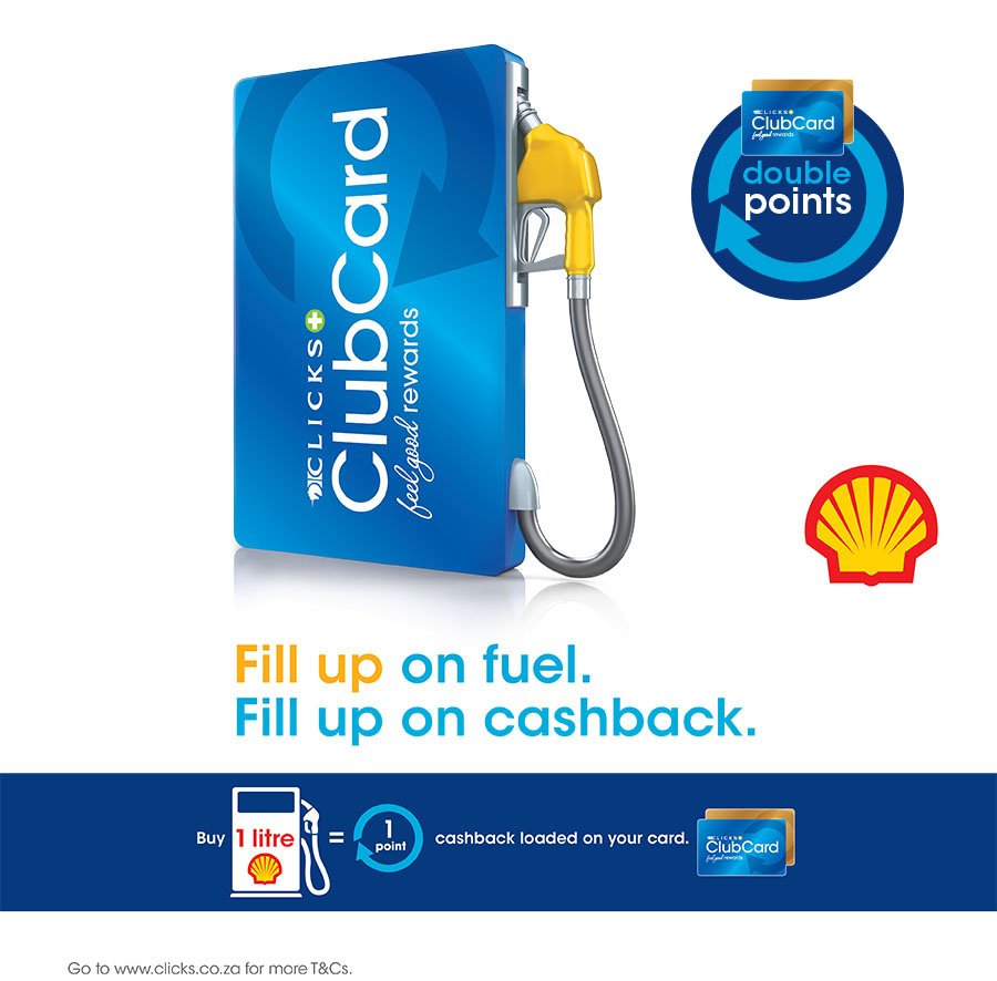 Clicks_SA's tweet photo. CC members, don't forget to swipe for DOUBLE POINTS on Wednesday at a participating @shell service station nationwide during the month of April. #FeelGoodRewards > https://t.co/BXFfCHMTt9 https://t.co/0VreEmdqUQ