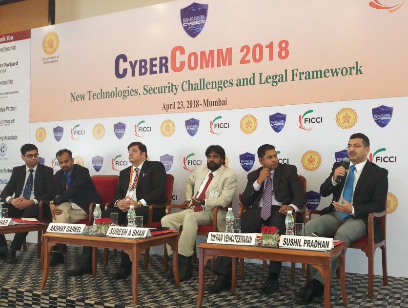 MitKat_Advisory's tweet photo. Sushil Pradhan, COO - MitKat Advisory Services, Speaking at #CyberComm 2018 (organised by #FICCI and Govt of Maharashtra) at Hotel Trident in Mumbai on the topic of "#Blockchain technology and it's security implications".
#CyberSecurity #Cyber #MitKatCyberSecurity https://t.co/EzwJ4EgVXa