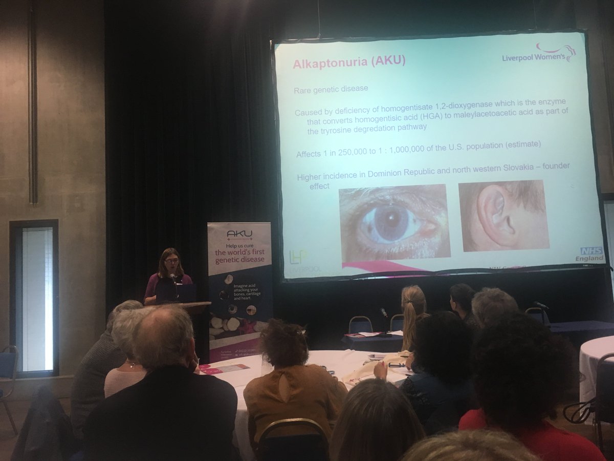 NWCGMC's tweet photo. @LynnGreenhalgh1 - first speaker at the @AKUSociety #akuworkshop2018 . #genomes100k #Alkaptonuria https://t.co/pY8VZpGX2i