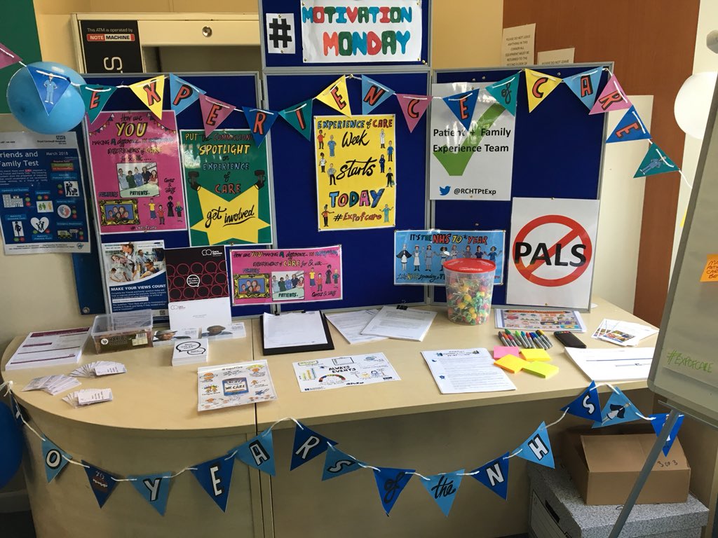 Pop along to visit The Patient & Family Experience Team, Trelawny Entrance for Experience of Care Week @RCHTPtExp @RCHTWeCare #ExpOfCare #MotivationMonday #WhatMattersToMe