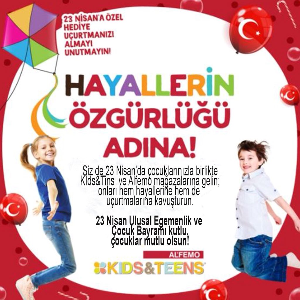23 Nisan Ulusal Egemenlik ve Çocuk Bayramımız Kutlu Olsun #23nisan #alfemo