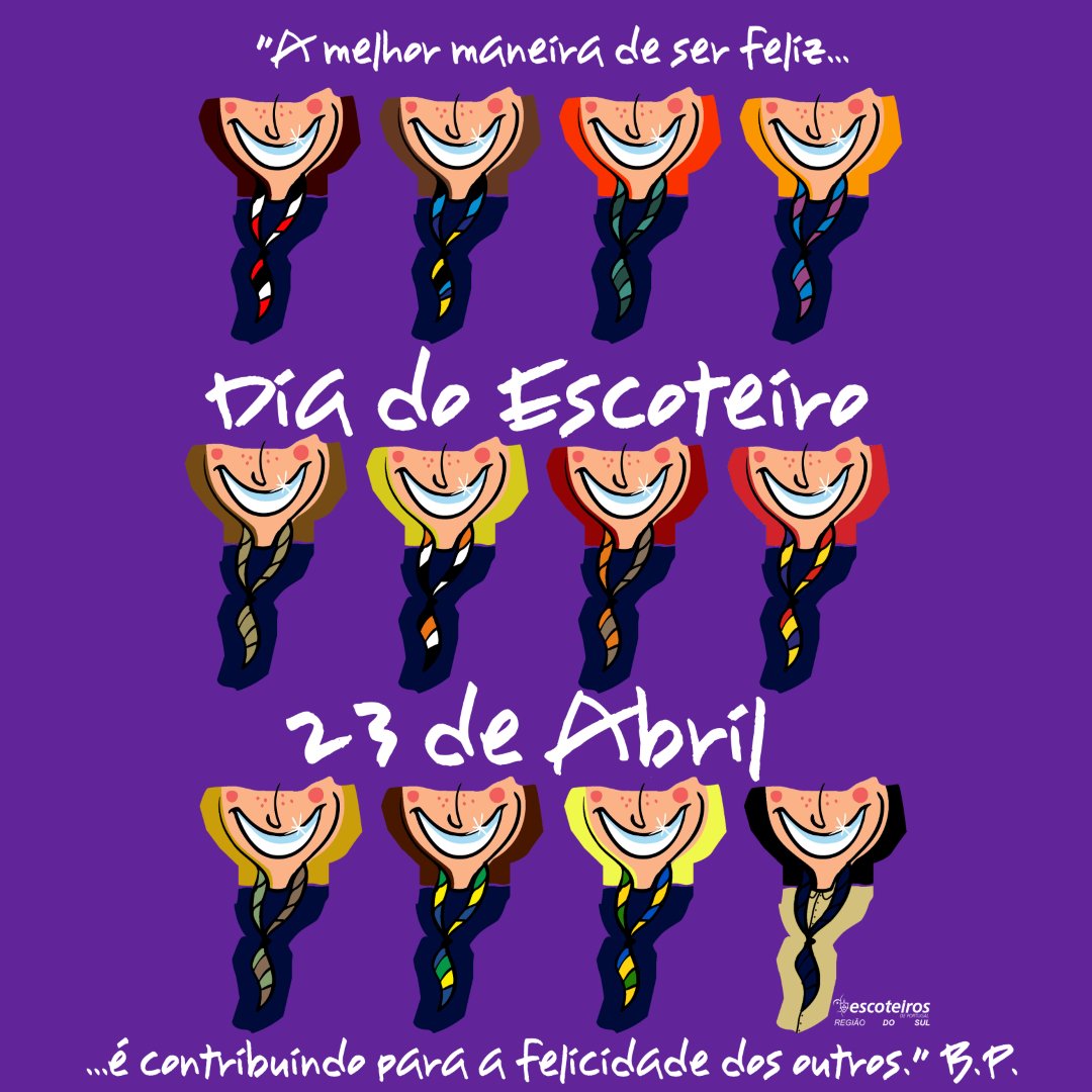 regiaosulaep's tweet photo. BOM DIA DO ESCOTEIRO - 23 DE ABRIL (Dia do Patrono do Escotismo, São Jorge)... ver mais: https://t.co/HOMBHMaq6I #regiaosulescoteiros #escoteirosportugal #diaescoteiro #sjorge #scouts https://t.co/KY1D5lxFqD