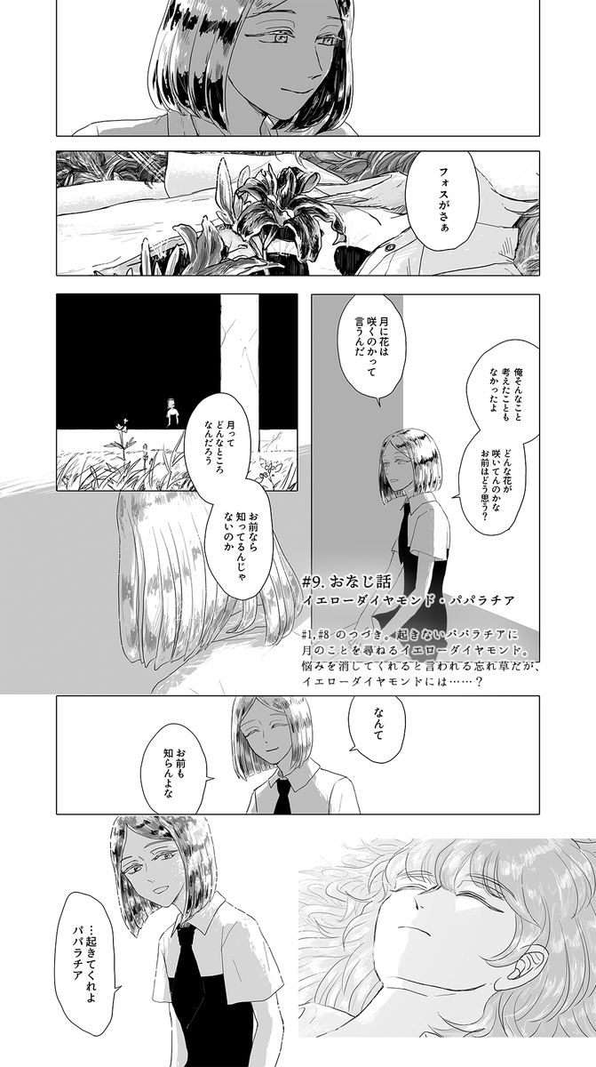 #6.冬の彼方(あなた) フォス・金剛先生 - 8P
#7.はなのゆめ フォス・シンシャ・ダイヤモンド -16P
#8.慰め アレキサンドライト・イエローダイヤモンド - 2P
#9.おなじ話 イエローダイヤモンド・パパラチア - 4P 