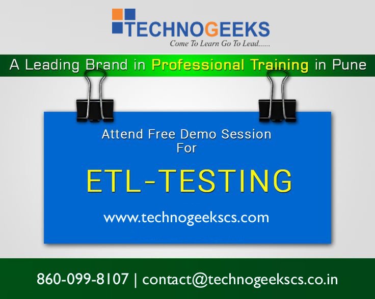 InfoTechnogeeks's tweet image. ETL Testing Training Institutes and Classes Pune | Technogeeksc
Job Oriented #ETLTestingTraining in Pune. #BestETLTestingInstitutes in Pune, technogeekscs.com gives the #BestETLTestingTraining in Pune, aundh, hinjewadi, India For more details goo.gl/DHsg1X