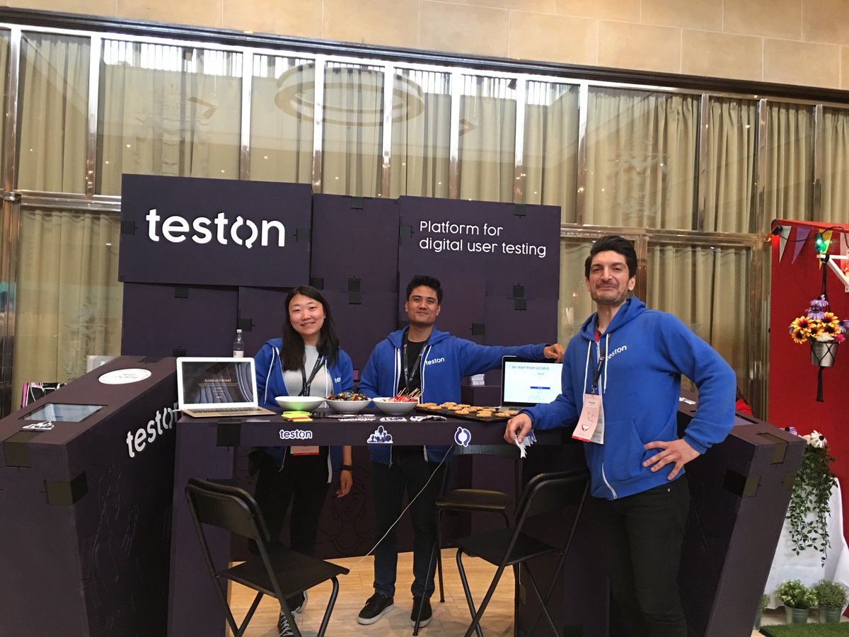 teston_hq's tweet photo. Vi er på plass på @yggdrasilkonf! Det er bare å spørre oss om #brukertesting #ygg18 https://t.co/IgA0sXCINQ