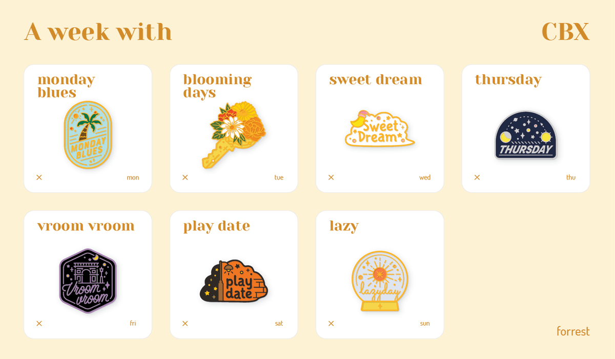 [RT🙏]
💐A WEEK with CBX💐
EXO-CBX BLOOMING DAYS PINBADGE
첸백시의 Blooming days 뱃지수요조사를 진행합니다!(~4/26)

🗓goo.gl/forms/JOIU3R5P…
🎁제작시 RT해주신 분들 중 1분께 뱃지7종을 보내드립니다!

#EXO #EXO_CBX #첸백시 #BloomingDays #花요일