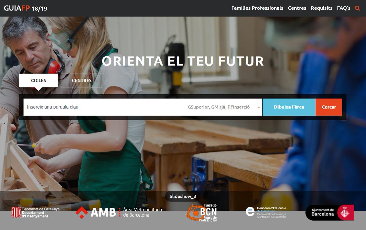 fundaciobcnfp's tweet photo. S'acosten les dates de preinscripció d'#FP... Ja saps què estudiaràs? 🤔Pots consultar l'oferta de cicles formatius de #Barcelona i #AMB a la nova #GuiaFP 🖥️@consorciedubcn @ensenyamentcat @bcn_ajuntament @SocioEconAMB 👉 https://t.co/nYfFY5xlr0 https://t.co/9qhRYQAXTM
