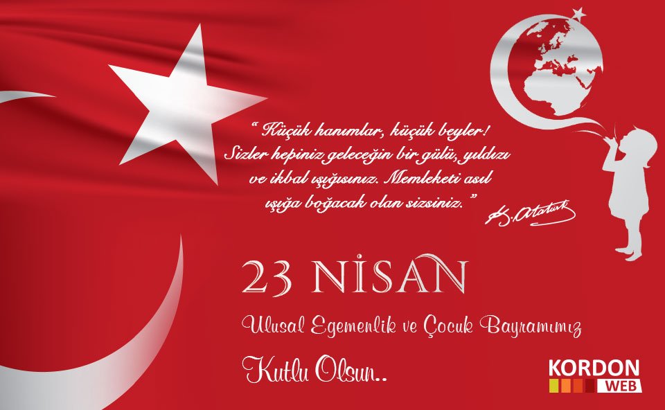 kordonweb's tweet photo. #23NisanKutluOlsun #23nisancocukbayramıkutluolsun #23nisancocukbayramı #23NisanUlusalEgemenlikveCocukBayramımız #kordonweb #website #domain #hosting https://t.co/X9PGJ6o2P5
