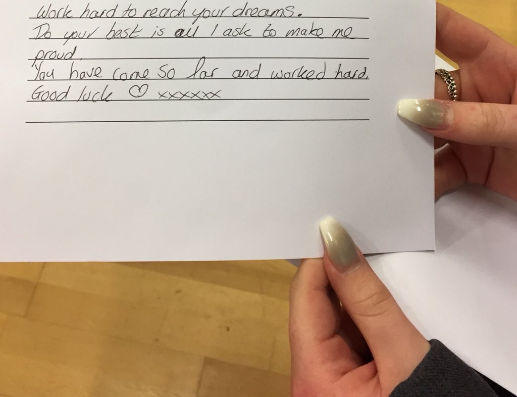 GuytonColin's tweet photo. Well done parents, lovely comments of encouragement written for #Y11 @sl_academy pupils and shared with them today, you managed to bring tears of encouragement to many. Good luck to all in your #revision over these final weeks. Thank you to @pixlclub for a great idea! https://t.co/HbkKUeWdhS