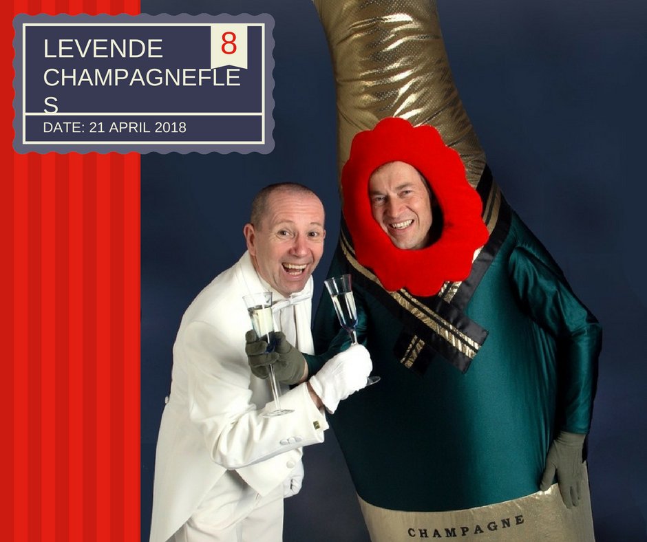 Afgelopen zaterdag stond de levende Champagnefles als ontvangstact op het bedrijfsfeest van Heiploeg International BV te Groningen. - Een 8 : aardige meneer die gezellig met iedereen een praatje maakte en zorgde voor een leuke ontvangst! #ontvangstact #levendechampagnefles