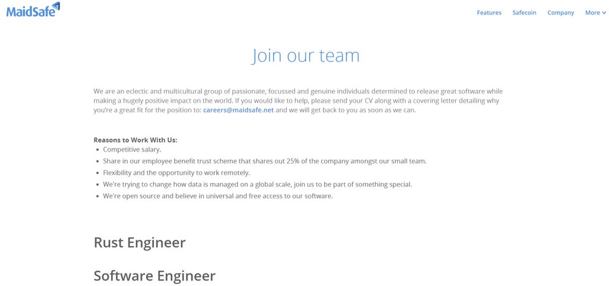 cairbreUK's tweet image. if you're excited about what you're hearing from #SAFEDevCon18 @maidsafe is also hiring #Engineers right now: maidsafe.net/careers.html #SAFEnetwork #rustlang #Hadoop