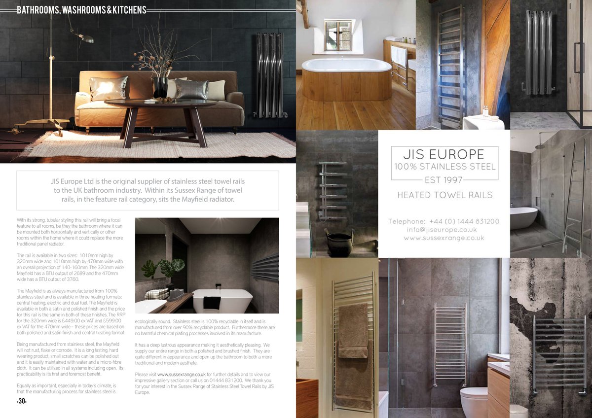 Please visit homedesignerandarchitect.co.uk to read all about our large tubular radiator, the Mayfield. #bathroom #bathroominspo #bathroomdesign #heatedtowelrail #towelrail #radiator #100percentstainlesssteel #stainlesssteel #modernbathroom #designer #design #designerbathroom