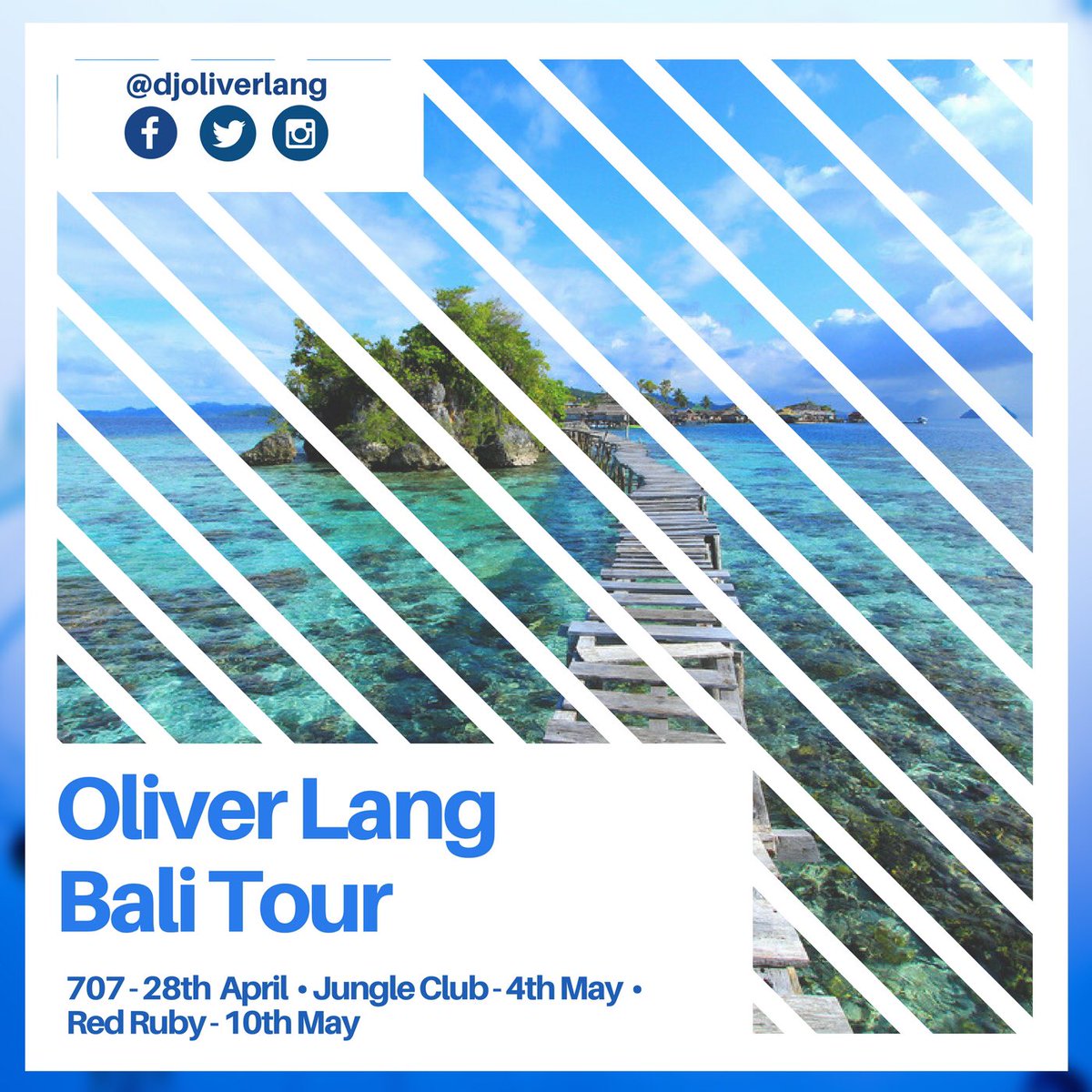 🌴☀Looking forward to my Bali Tour starting this weekend! Catch me Djing at: 707 this Saturday 
Jungle Club 4th May 
Red Ruby 10th May 

See you in paradise!!! #bali #beachparty #techno #house #disco