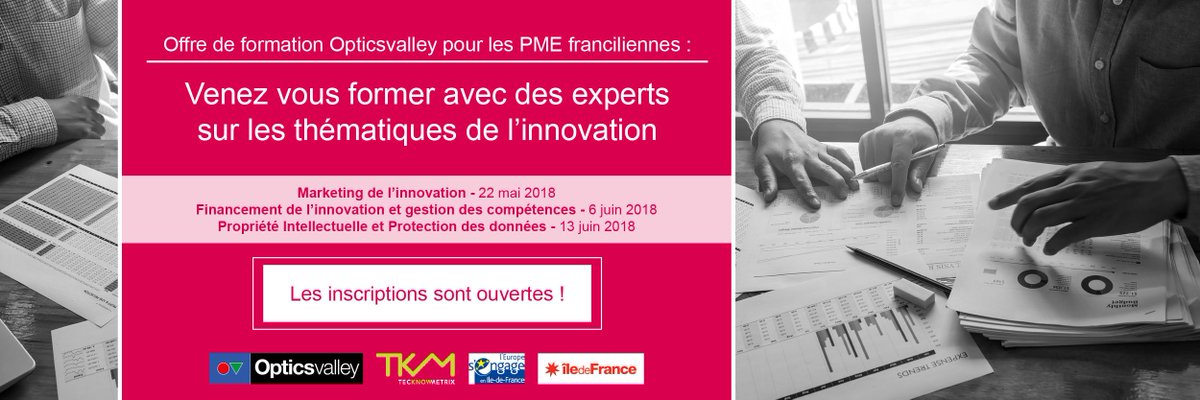 HubPhotonics's tweet photo. 📢@PhotonicsParis ouvre un programme de formation avec le cabinet @tecknowmetrix 3 sessions : Marketing de l’innovation le 22/05, Financement de l’innovation et gestion des compétences le 06/06 et Propriété Intellectuelle et Protection des données le 13/06 https://t.co/Heu5q9634t https://t.co/8J0VVkD3lM