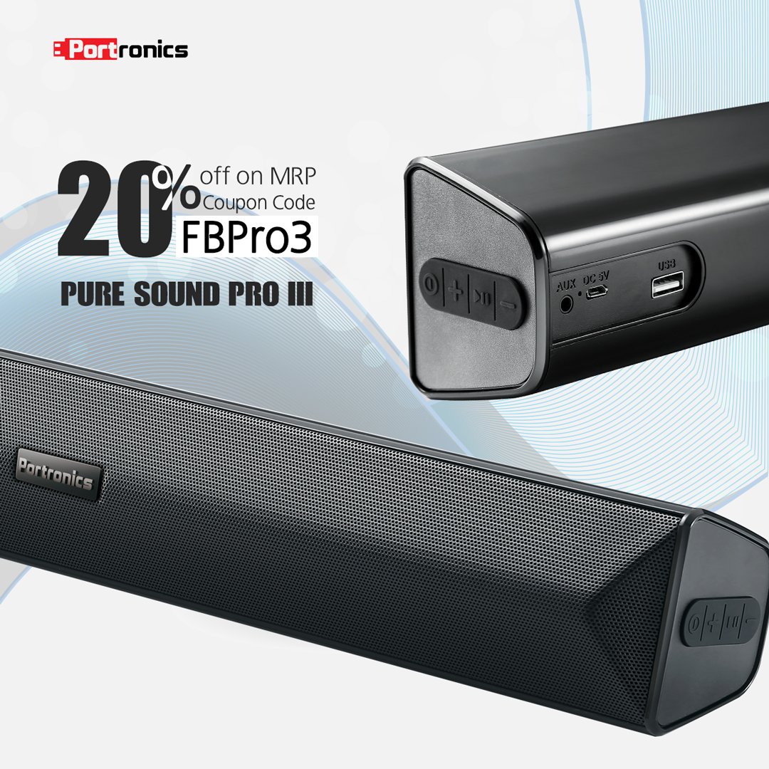 portronics sound bar pro 3