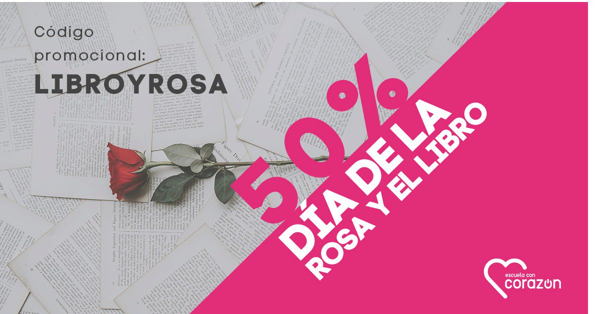 escuela_corazon's tweet photo. ¡Hoy todos somos princesas y dragones! 🌹🐉

¡Feliz #SantJordi y Feliz #DiaDelLibro a todos! Y para fomentar la lectura ofrecemos un 50% de descuento en todos nuestros cursos toda esta semana! #libro #educación #SantJordi2018 #formación #Escuelaconcorazón https://t.co/vxIC6qWHdh