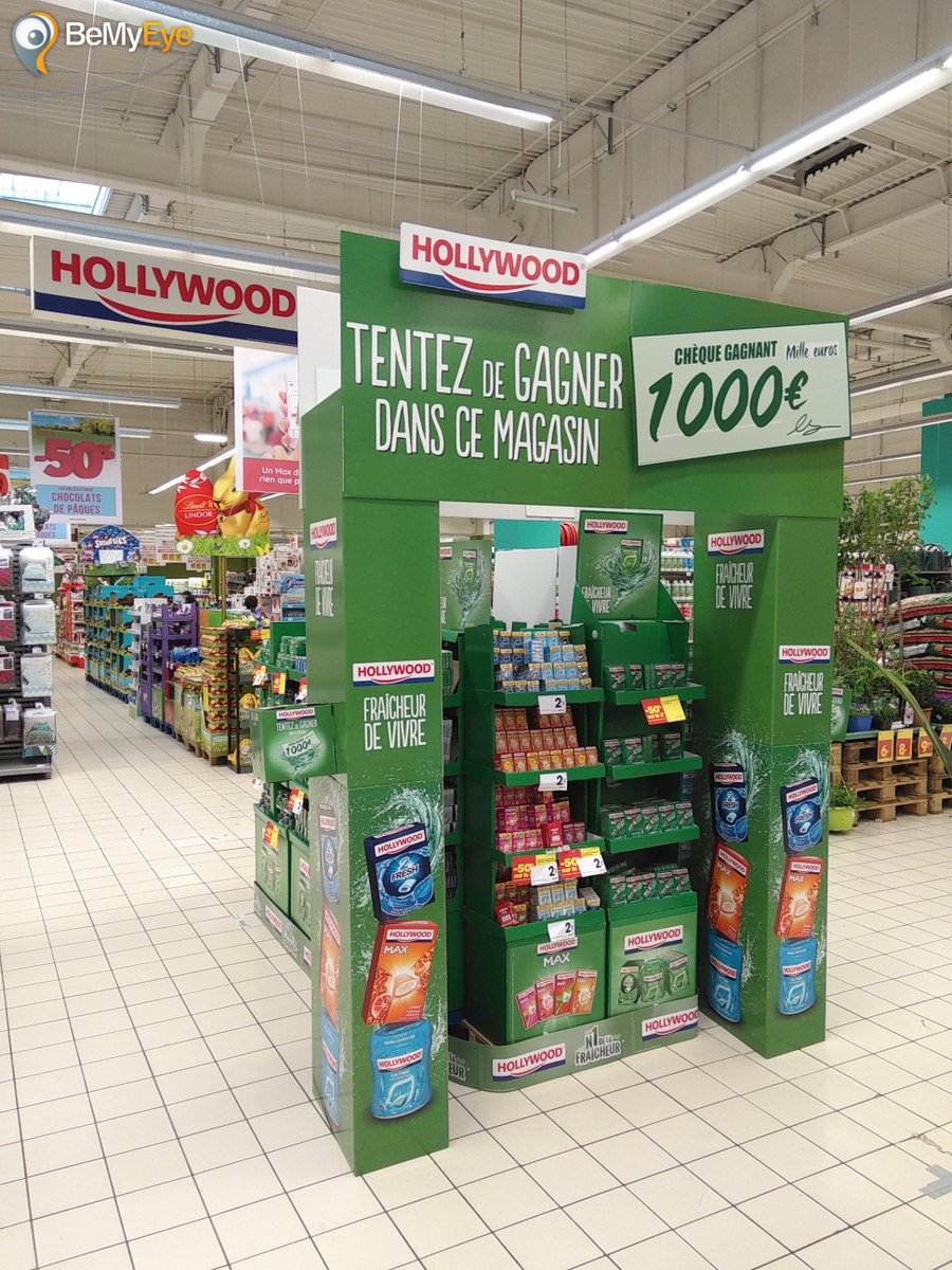 InStore_Europe's tweet photo. What’s better than a handful of confectionary to start the week?! Check out these 2 massive activations, one from @MDLZ and its Hollywood brand @FoundInStore at a Géant Casino in France and another from @Nestlé and its brand Smarties in an Italian ODS Store #Retail #merchandising https://t.co/ZnQW7dNFqk