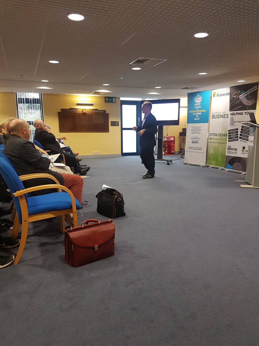 InvestInRoss's tweet photo. We have had expert speakers, Chris, David and Luke at today's GDPR workshop, all our attendees are hopefully getting to grips with the new regulations on the 25th of May #GDPRexpress @hmnetworkuk https://t.co/qiHuOgeDWA