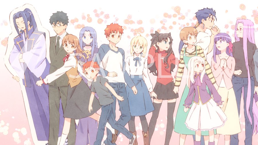 Ufotable V Twitter 新グッズ情報 衛宮さんちの今日のごはん コラボカフェより エンディングに描かれたキャラクター全員集合絵が アクリルスタンドになりました Aセットは26日より解禁 更に 当たりが出たら購入店舗にて背景台紙と交換可能 T Co