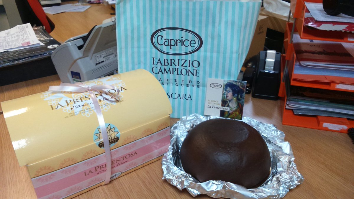 pgrhub's tweet photo. Just another day in the office, but this time with an amazing cake from Pescara, Italy! Bringing some Italian culture to #phdlife https://t.co/k3JWAZWLOC