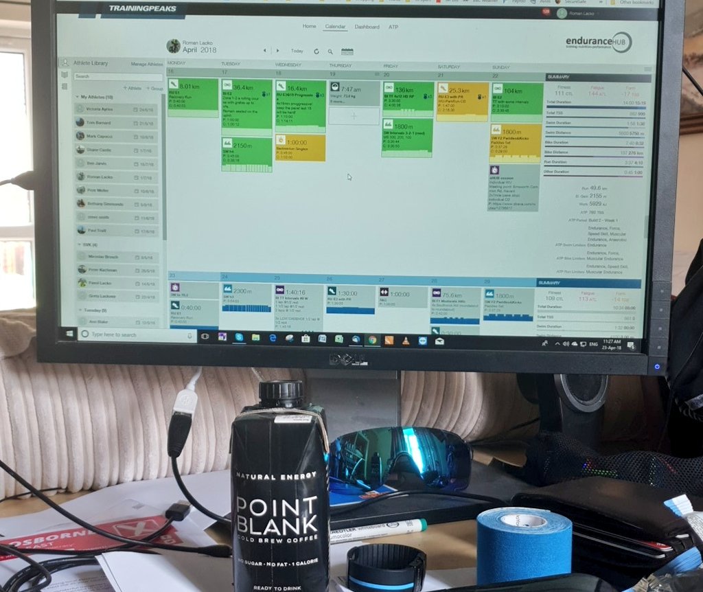 eHUB Monday in the office #poweredbypointblank #ironmancoach #triathloncoach