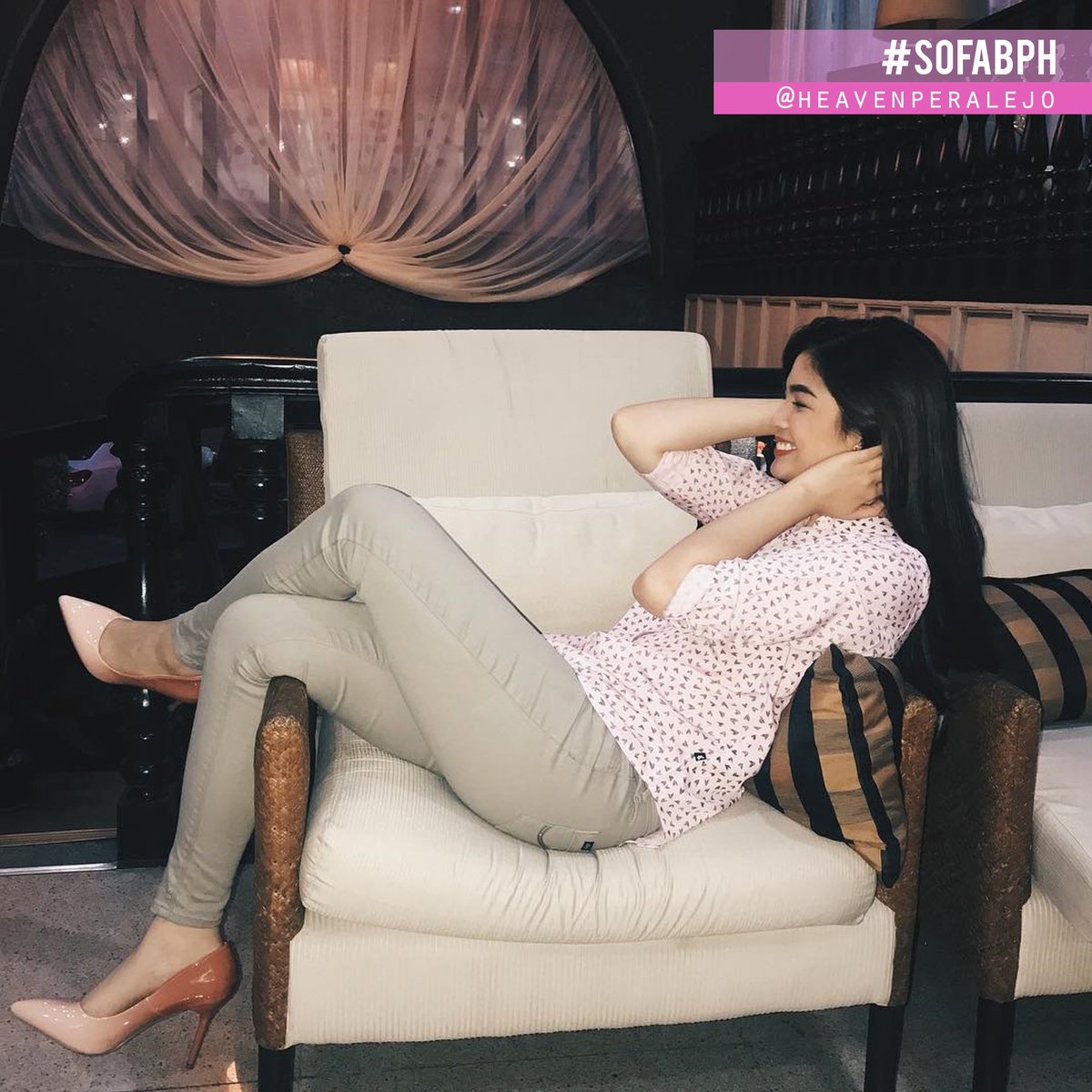 How about we mimic how chill <a href="/heavenperalejo/">Heaven Peralejo</a> is in this photo wearing pumps?! #sofabph #sofabshoes 📷: <a href="/heavenperalejo/">Heaven Peralejo</a>