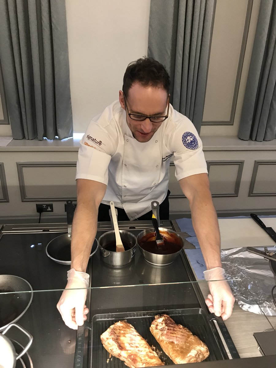 BBQ Dorset cross lamb belly sous vide by Chef <a href="/davey_ds/">David Davey-Smith</a> at today’s #Clifton and <a href="/SignatureFSE/">Signature FSE Ltd</a> cooking event. DELICIOUS!