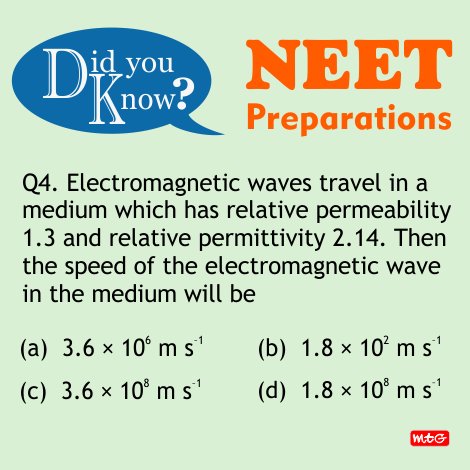MTGBooks's tweet image. Do you know?
#PhysicsProblems
#NEET2018 #Physics #Questions #NEETpreparation
#MTGBooks #PCMBToday