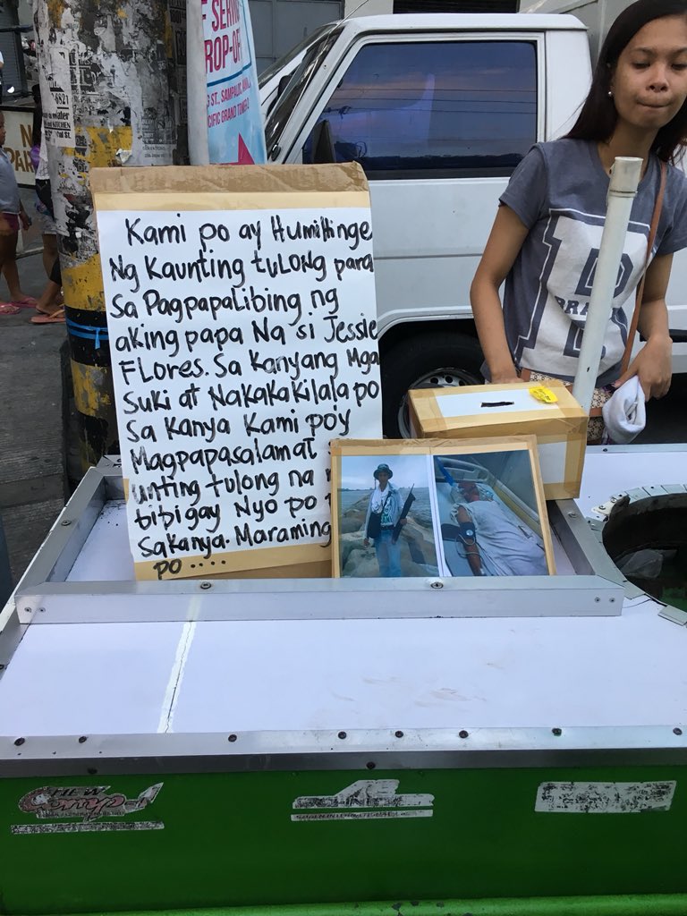 deankyleang's tweet photo. So I was craving for kwek kwek &amp; fishballs this afternoon &amp; I decided to go to my usual place. Then I saw this. Nakakalungkot. If you have some time. Please do pass by. It’s near Starbucks Dapitan. I hope this tweet would help the family raise some funds. RIP Mang Jessie! https://t.co/zOnkFzzRtb