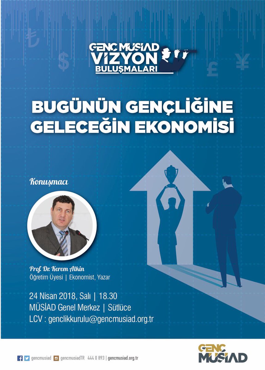 gencmusiad's tweet photo. Vizyon Buluşmalarımız bu hafta Prof. Dr. Kerem Alkin' katılımıyla salı günü düzenleniyor. Yarının Türkiye’sinde “yerli ve milli” stratejileri, dijital dönüşümü ve ekonomiyi yöneten genç nesillere olan ihtiyacımızı konuşacağız. https://t.co/K6XvQWvGdB