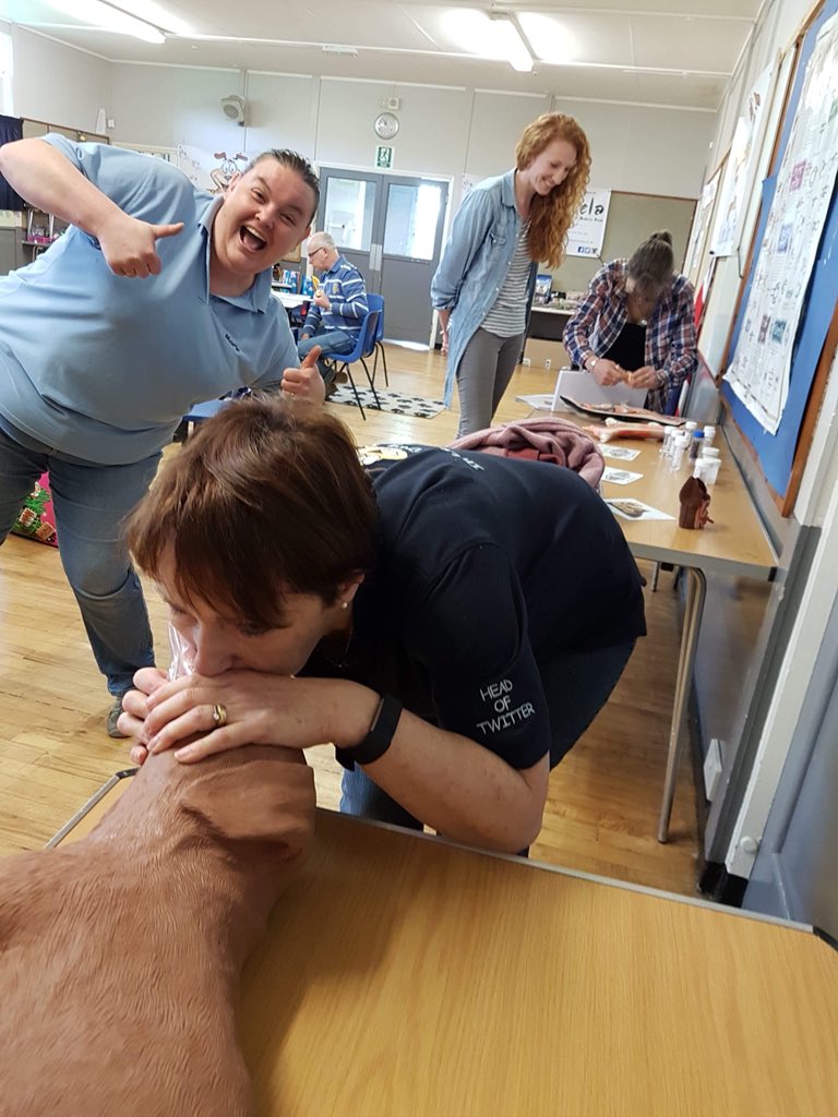 TrudiMCameron's tweet photo. Learned some vital skills yesterday as well as having fun. Fin was a very good patient. Hope I never have to use the skills though @line_training #dogfirstaid #caninefirstaid #weimeraners https://t.co/U09PwYMcNQ