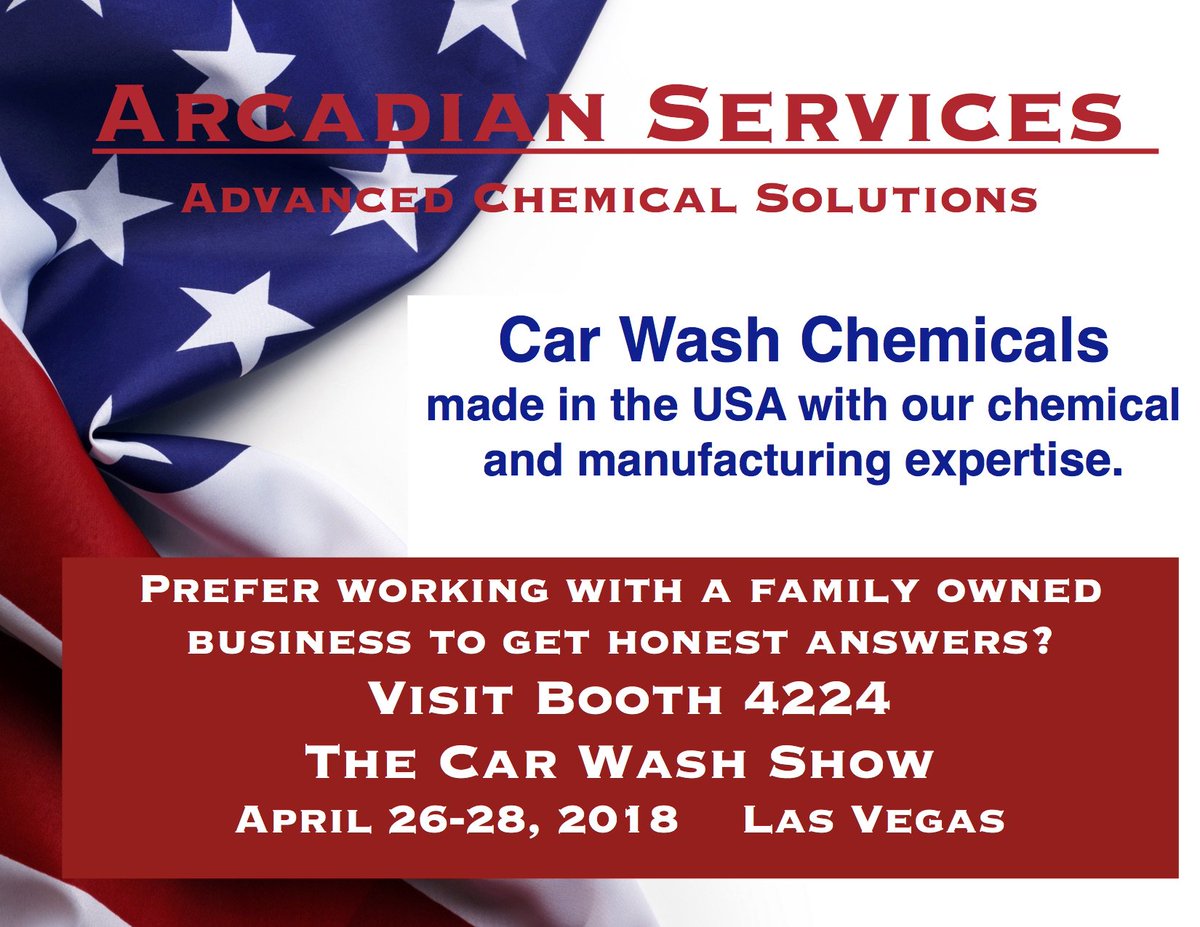 ArcadianService's tweet photo. #GoCarWashShow Visit Arcadian Services - American Owned - Booth 4224 in #Vegas #carwashchemicals #presoaks #triplefoams #tireandwheelcleaners #protectants #dryingagents #tireshine #wallcleaners https://t.co/5DxsatebEG