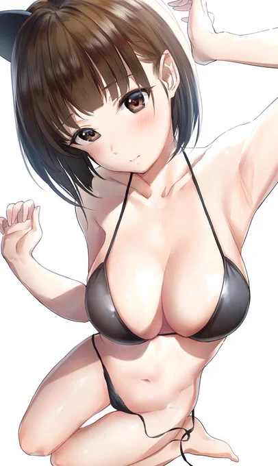 黒ビキニ女子 