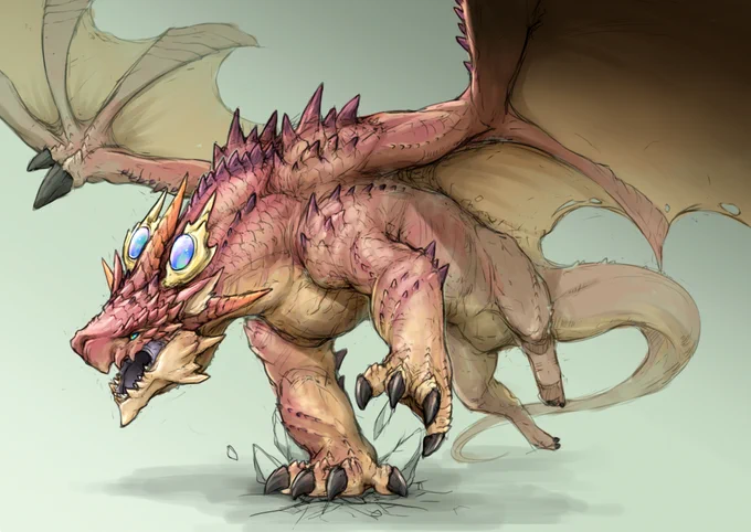 過去絵の再掲ばかりで申し訳ないけど…! #ドラゴンの日 