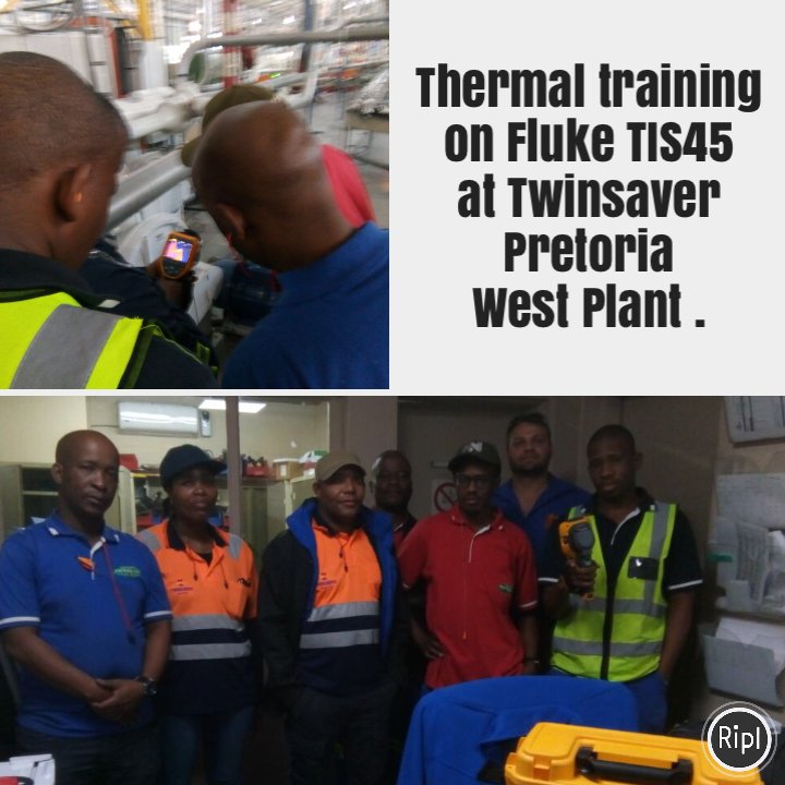 ComtestSA's tweet image. Fluke TIS thermal training at Twinsaver Pretoria West Plant . #fluke #comtest #measurewithinnovation #training via ripl.com
