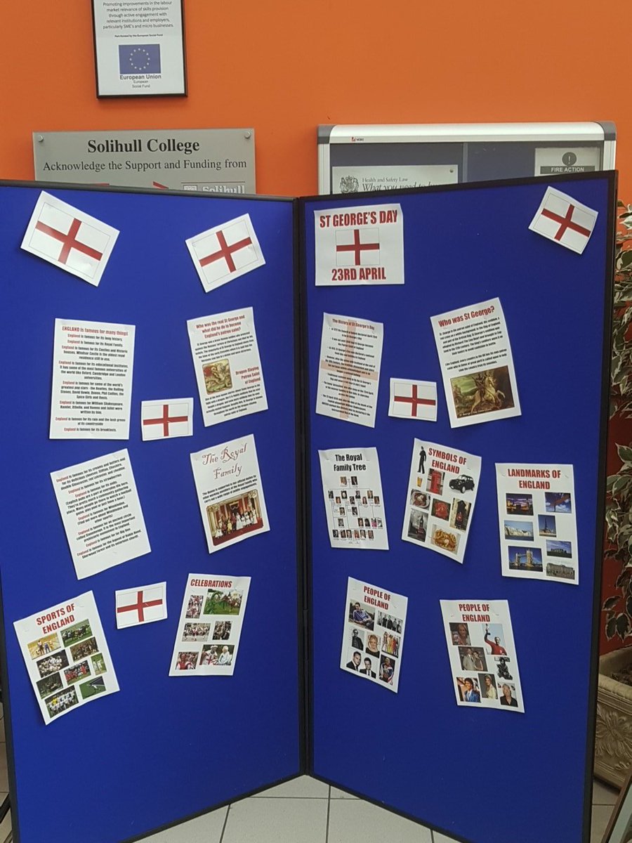 SolColHub's tweet photo. Happy St George's Day #woodlandscampus #studentenrichment https://t.co/qhQ4geaIu8