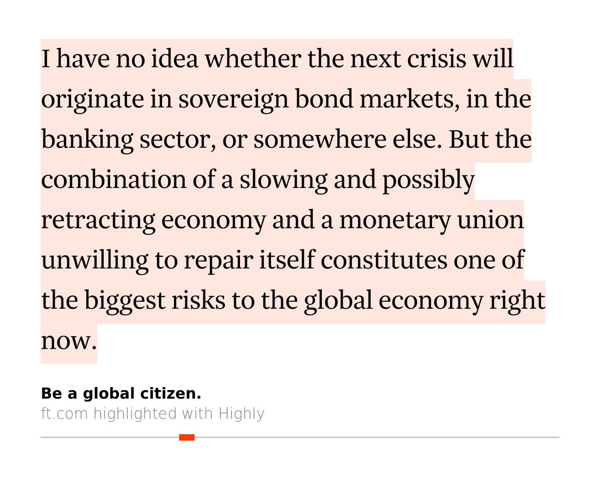 Serendipitor's tweet image. Wake up all euro enthusiastics, eurozone is a ticking bomb!  A brilliant article to read. #knowmore #assumeless #beprepared
highly.co/hl/x3AnCAkC9RQ…
