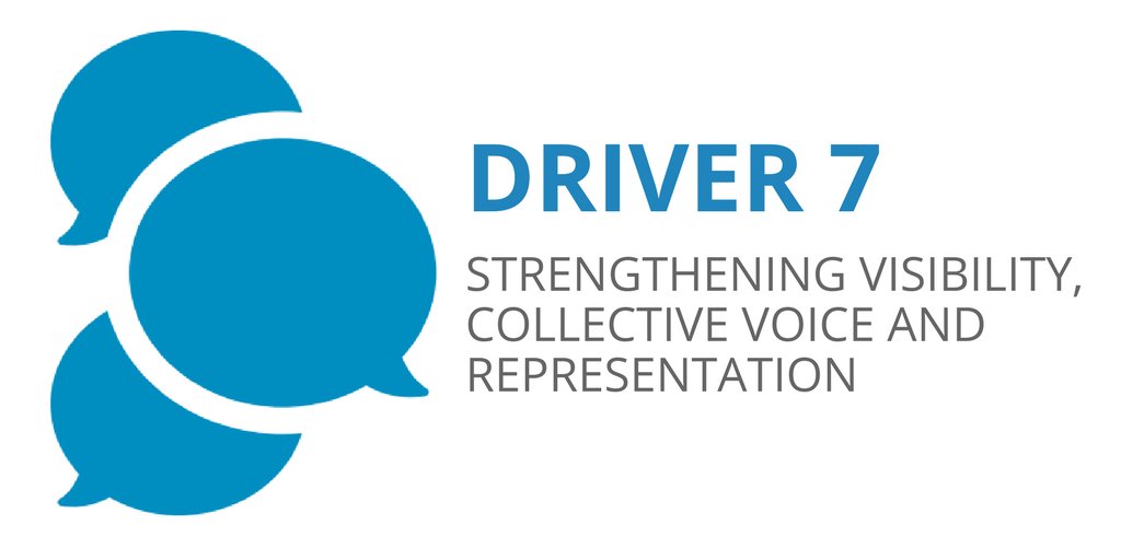 Nothing for us without us! Voice &amp; organizing are key to #WomensEconomicEmpowerment. 

More in #HLP toolkit for Driver 7: ow.ly/mR8P30jlfdo