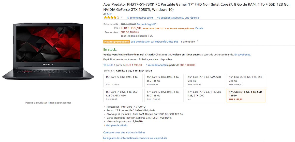 Pc_Gamer_Mania's tweet photo. @AcerFrance Predator PH317-51-73XK PC Portable Gamer 17" FHD Noir ACHETER LE MAINTENANT OU JAMAIS  😍:https://t.co/jpq1KEVaKm …
#games #gamer #BH #sites #Deals #ps4 #pcgameur #corsair #fortnite #gamer #pc #pcmasterrace #jeuxvideo #geek #blog #vintage #fortnite #asus #acer https://t.co/VG1lYMLJTq